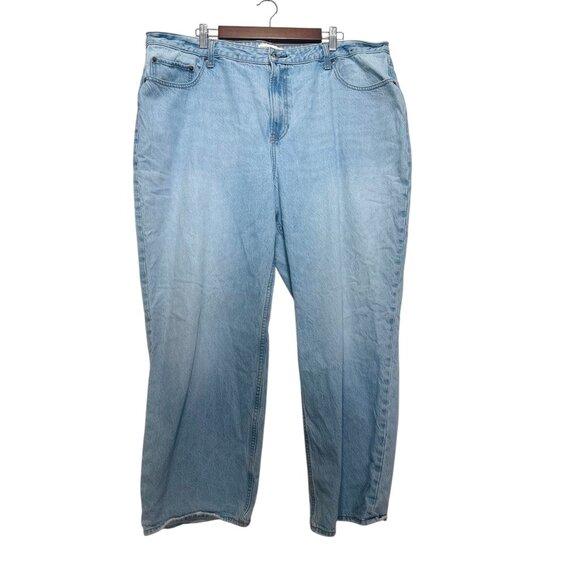 Abercrombie High Rise Loose Curvy jeans Womens 35 20 Blue Light Wash Flare Leg - Picture 3 of 14